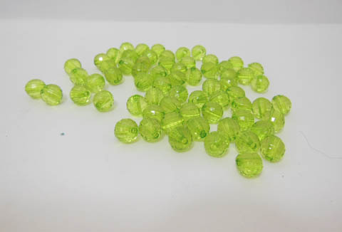 1800Pcs Green Faceted Round Beads Jewellery Finding 8mm - Click Image to Close