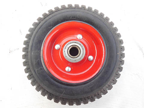1X New Trolley Rubber Red Wheel 20x20cm - Click Image to Close