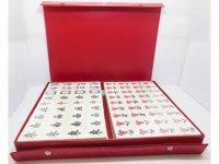 1Set Green Back Mah-jong Set 144 Pieces with Case