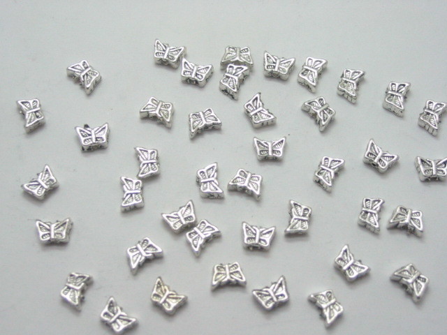 500 pcs metal rectangle space beads