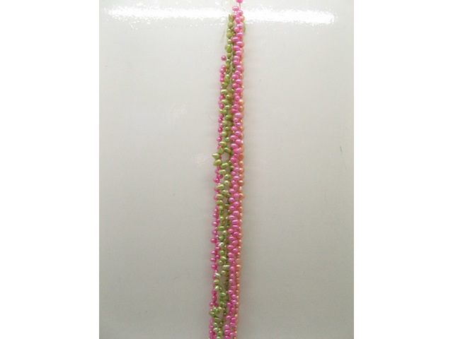 5strand orange fresh water pearl beads