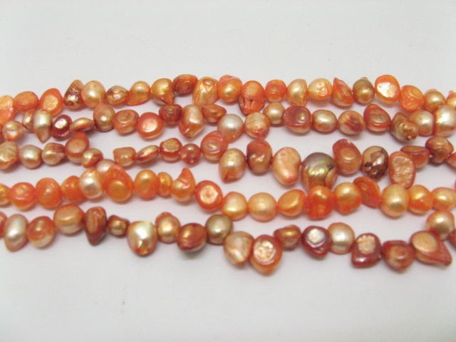 5strand pink fresh water pearl beads - Click Image to Close