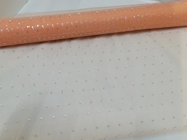 4x1Roll Peach Organza Ribbon 49cm Wide for Craft