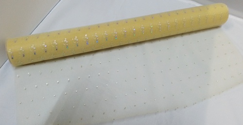 4x1Roll Yellow Organza Ribbon 49cm Wide for Craft - Click Image to Close