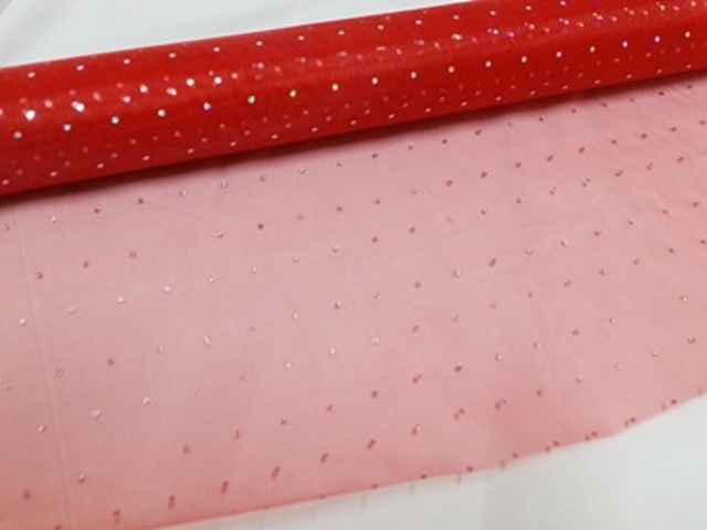 4x1Roll Red Organza Ribbon 49cm Wide for Craft