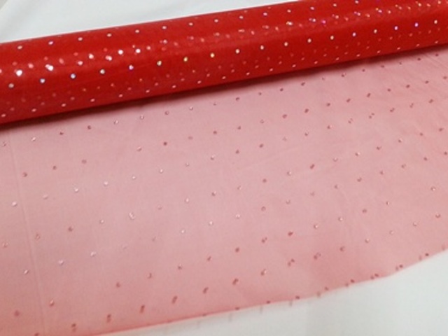 4x1Roll Red Organza Ribbon 49cm Wide for Craft - Click Image to Close