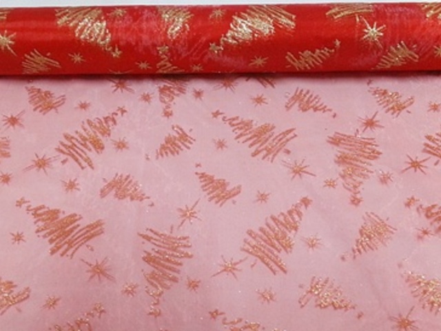 4x1Roll Tree Organza Ribbon 49cm Wide for Craft