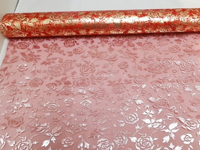 4x1Roll Red Rose Organza Ribbon 49cm Wide for Craft - Click Image to Close