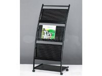 1X Black 3 Tiers Brochure Book Magazine Display Rack