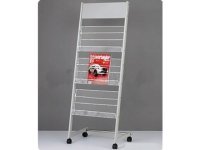 1X White 3 Tiers Brochure Book Magazine Display Rack