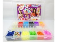 1Set Loom Bands Kit 2200pcs Rubber Bands Clips DIY Making