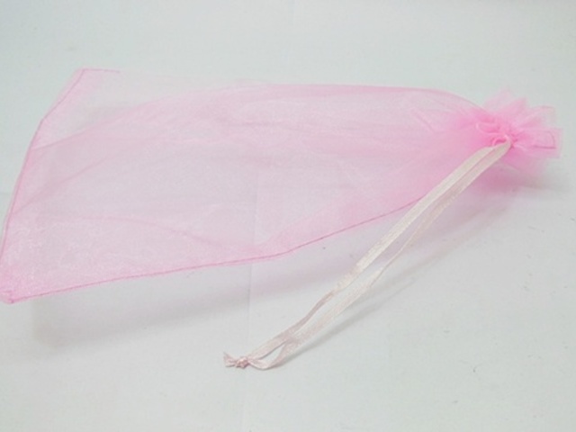 98 Pink Drawstring Jewelry Gift Pouches 23x17cm - Click Image to Close