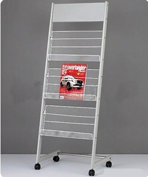 1X White 3 Tiers Brochure Book Magazine Display Rack - Click Image to Close