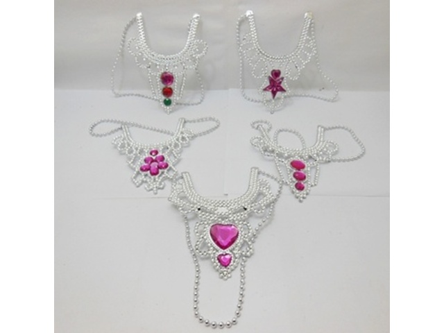 12 Rhinestone Tiaras Necklace Fancy Dress-New - Click Image to Close