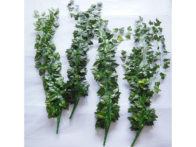 2X Hanging Plant Leaves Garland Home Garden Wall Decoration