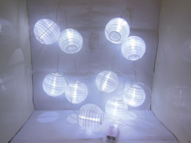10Pcs White Cloth Lantern String Home Wedding Favor 10Pcs White Cloth Lantern String Home Wedding Favor