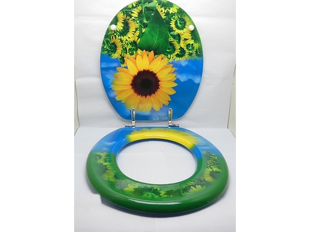 1X New Sunflower Toilet Seat & Cover