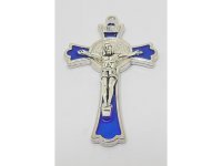 10X Enamel Blue Charm Cross Pendant Jewellery Finding 7.7x4.6x1c