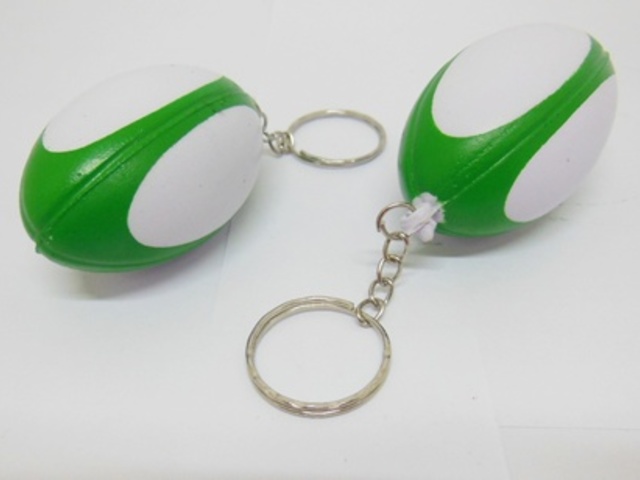 50 PU Foam Rugby Squeeze Key Chain rings