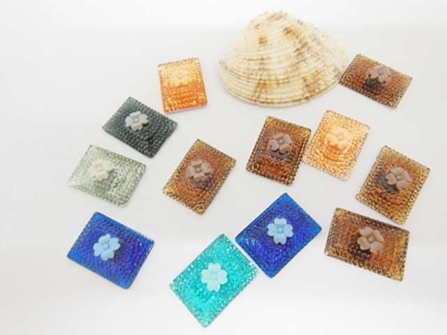 100Pcs Flower Rectangular Flatback Beads 24x17mm Mixed 100Pcs Flower Rectangular Flatback Beads 24x17mm Mixed