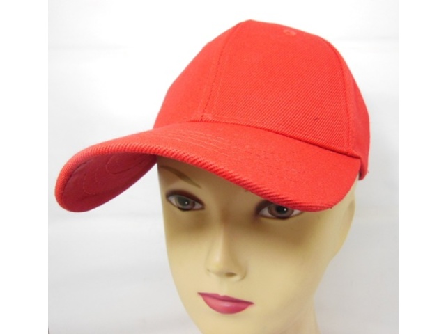 10X Outdoor Red Blank Baseball Sport Adjustable Cap Hat - Click Image to Close