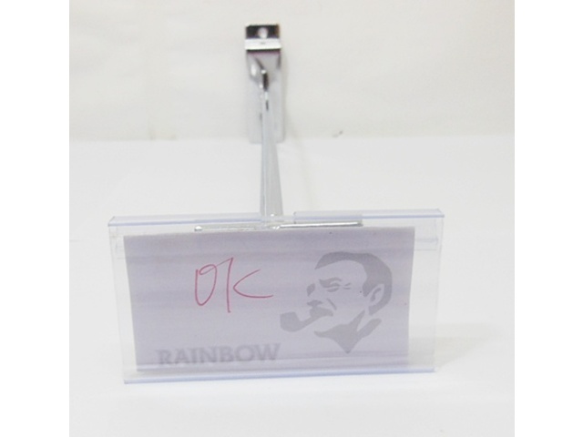20X Double-Line Slatwall Hook with Flip Tag 20cm Long