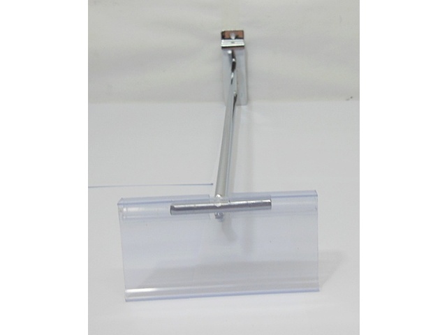 20X Double-Line Slatwall Hook with Flip Tag 30cm Long