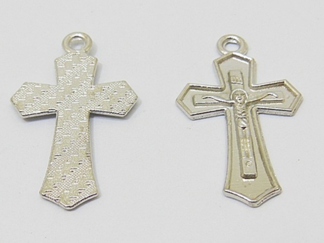 200Pcs Charm Cross Bead Pendant 3.1x1.8x0.15cm - Click Image to Close