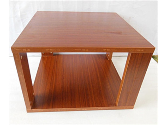 1X Teak Color Square Coffee Table Side Table 60x60x40cm