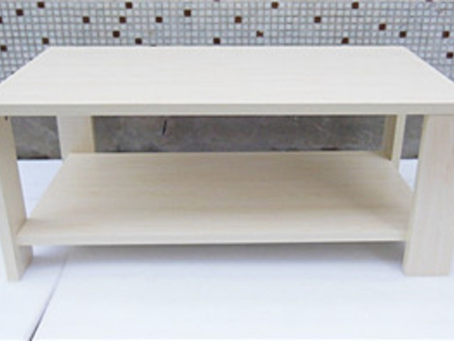 1X Ivory Oak Rectangular Coffee Table Side Table 100x50x42cm