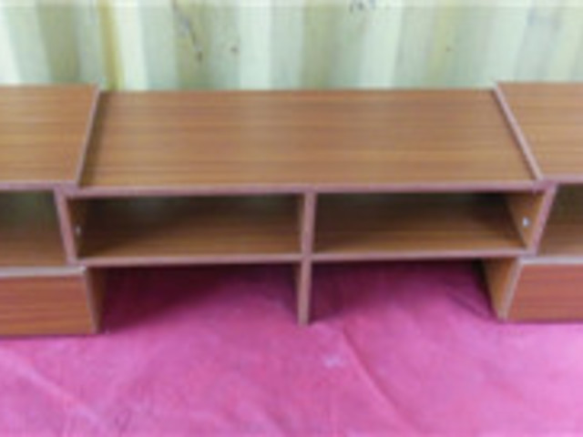 (image for) 1X Teak Lowline TV Stand Entertainment Unit Cabinet Drawer