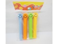 10Set X 4Pc Smiley Emoticon Bag Sealer Lock Clip Kitchen Storage