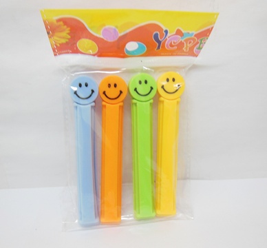 10Set X 4Pc Smiley Emoticon Bag Sealer Lock Clip Kitchen Storage - Click Image to Close