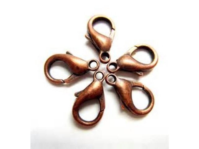 500 12mm Copper Plated Lobster Claw Clasp Jewelry Finding 500 12mm Copper Plated Lobster Claw Clasp Jewelry Finding