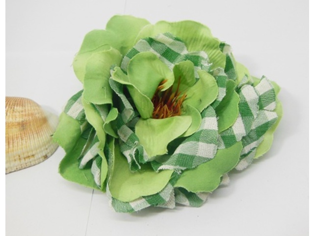 60Pcs Checkered Green Artificial Rose Flower Head Buds