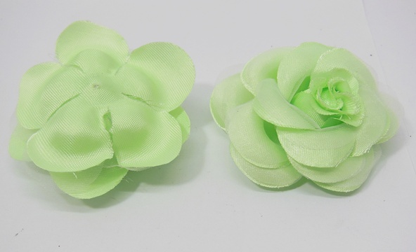 300 Organza Green Artificial Rose Flower Head Buds - Click Image to Close