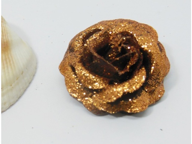 300 Coffee Artificial Rose Flower Head Buds 35x18mm