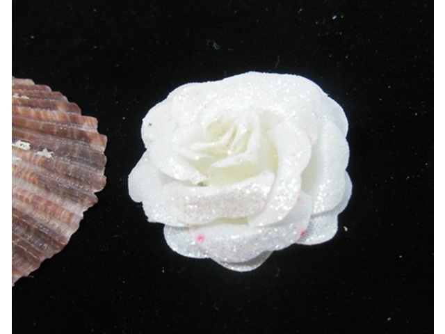 300 White Artificial Rose Flower Head Buds 35x18mm - Click Image to Close