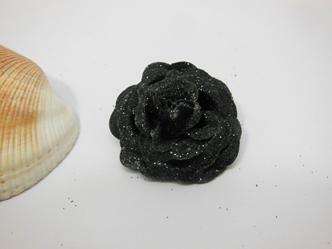 300 Black Artificial Rose Flower Head Buds 35x18mm - Click Image to Close