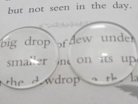 200Pcs Clear Round Glass Magnifying Cabochon Tiles 16mm Beads