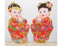 4Pair x 2Pcs Chinese Good Luck Couple Door Poster Wall Picture 6