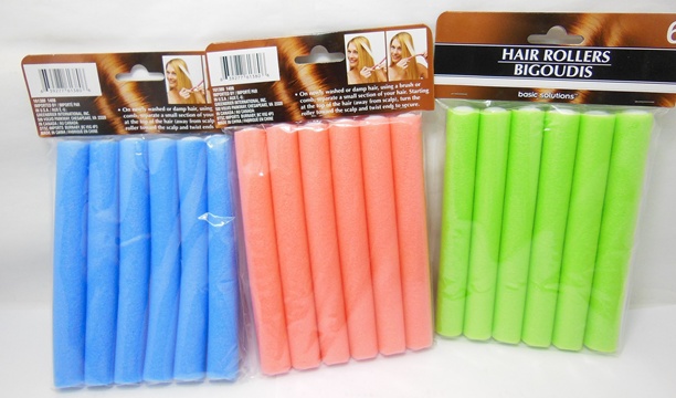 24bags x 6pcs Bendy Hair Styling Roller Foam Curler 3-Sizes - Click Image to Close
