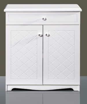 1X White Shoe Cabinet 2 Door Storage + 1 Drawer furn-shoe14 - Click Image to Close