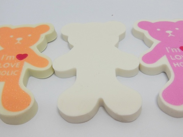 36 Collectable Cute Bear Erasers Mixed Color