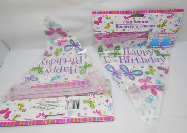 24Bag New Happy Birthday Flag Banner Party Favor - Click Image to Close