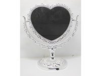 1X New Pedestal Heart Makeup Mirror Double Sided