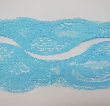 200Yard Blue Flower Edge Lacemaking Craft Trim Embellishment - Click Image to Close