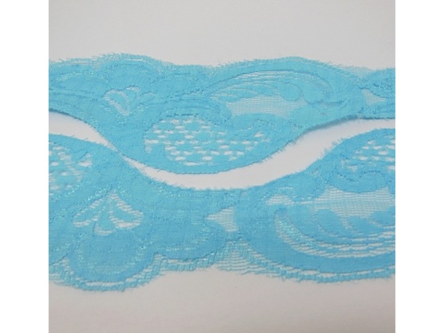 200Yard Blue Flower Edge Lacemaking Craft Trim Embellishment - Click Image to Close