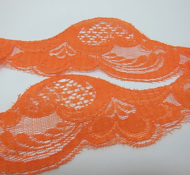 200Yard Orange Flower Edge Lacemaking Craft Trim Embellishment - Click Image to Close