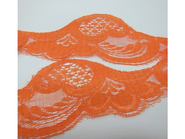 200Yard Orange Flower Edge Lacemaking Craft Trim Embellishment - Click Image to Close